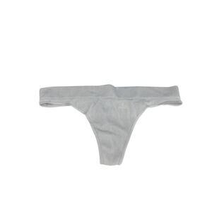 Aerie Glitter Shimmer White Thong Underwear Large